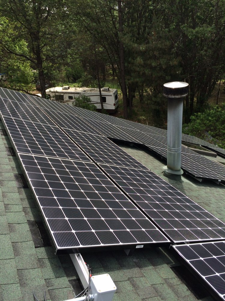 Residential solar installation in the Nevada County foothills